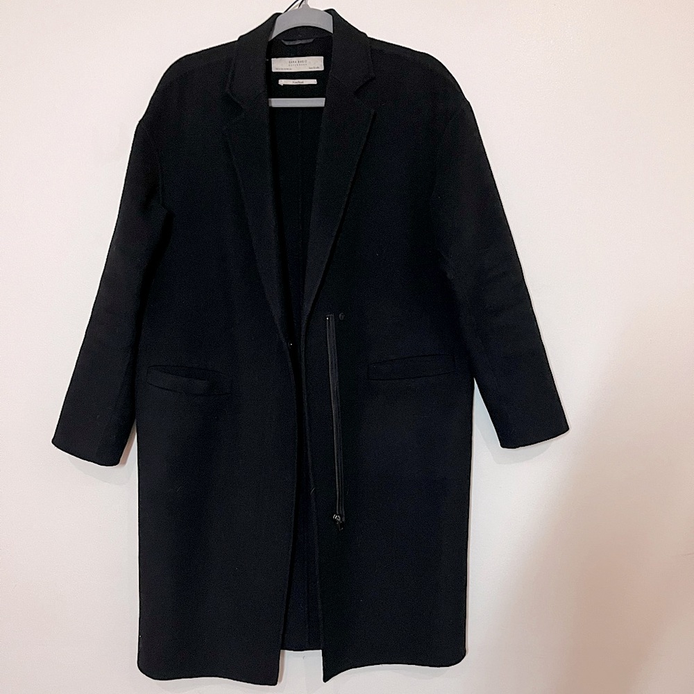 Zara basic black coat